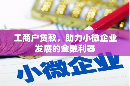 徐水工商户贷款，助力小微企业发展的金融利器