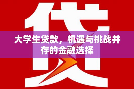 徐水大学生贷款，机遇与挑战并存的金融选择