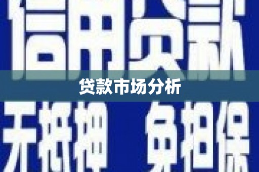 徐水贷款市场分析