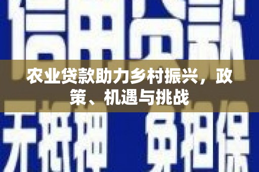徐水农业贷款助力乡村振兴，政策、机遇与挑战