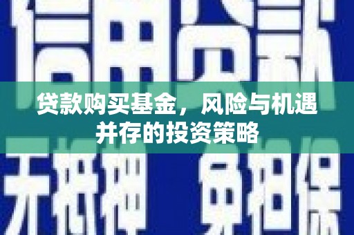 徐水贷款购买基金，风险与机遇并存的投资策略
