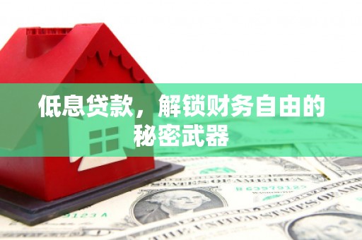 徐水低息贷款，解锁财务自由的秘密武器