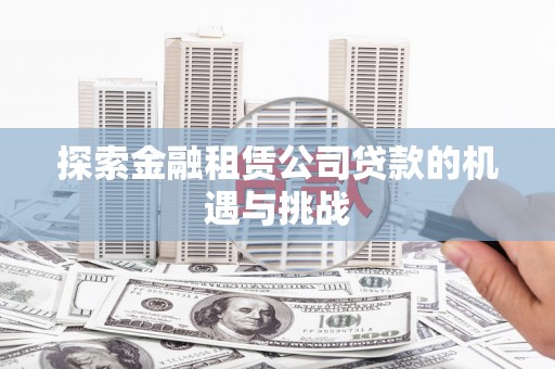 徐水探索金融租赁公司贷款的机遇与挑战
