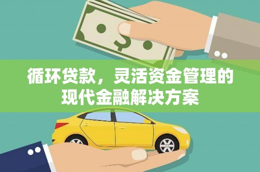 徐水循环贷款，灵活资金管理的现代金融解决方案