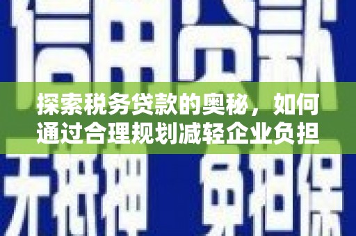 徐水探索税务贷款的奥秘，如何通过合理规划减轻企业负担