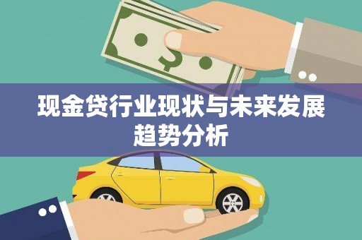 徐水现金贷行业现状与未来发展趋势分析
