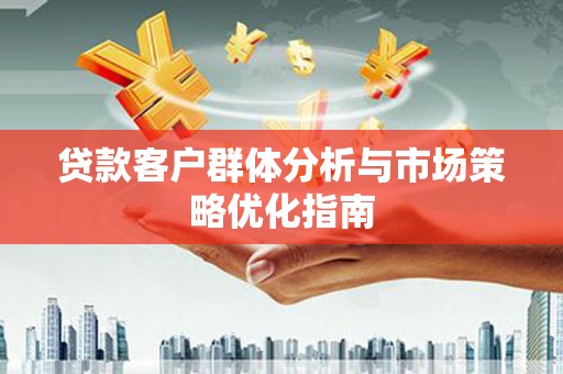 徐水贷款客户群体分析与市场策略优化指南