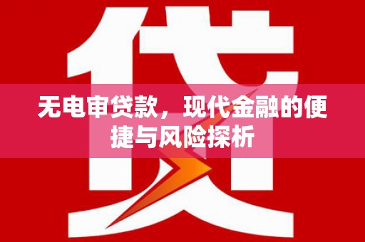 徐水无电审贷款，现代金融的便捷与风险探析