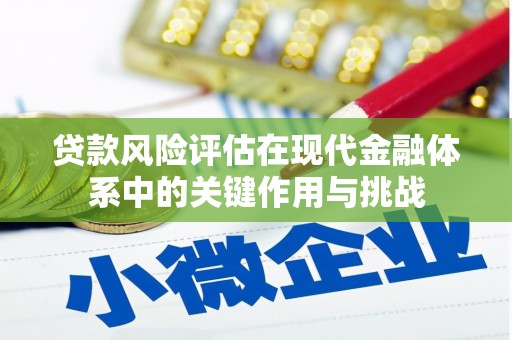 徐水贷款风险评估在现代金融体系中的关键作用与挑战