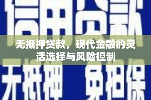 徐水无抵押贷款，现代金融的灵活选择与风险控制