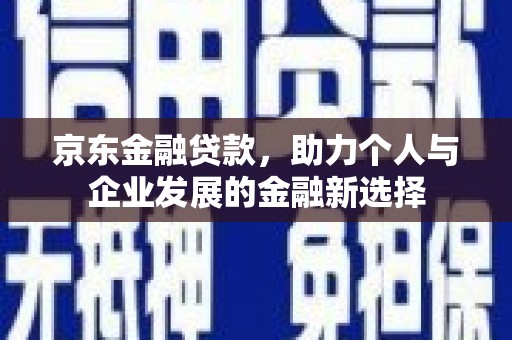 徐水京东金融贷款，助力个人与企业发展的金融新选择
