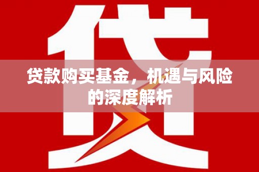 徐水贷款购买基金，机遇与风险的深度解析