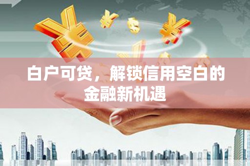 徐水白户可贷，解锁信用空白的金融新机遇