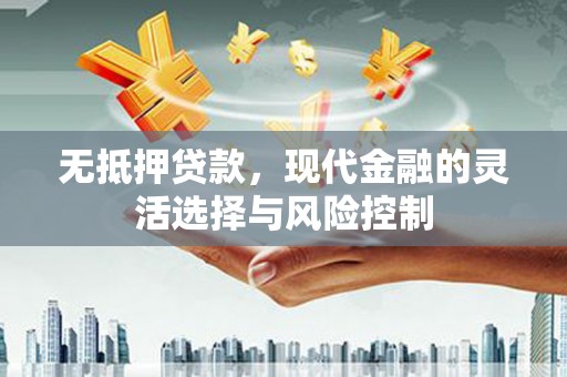 徐水无抵押贷款，现代金融的灵活选择与风险控制