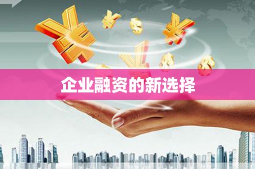 徐水企业融资的新选择