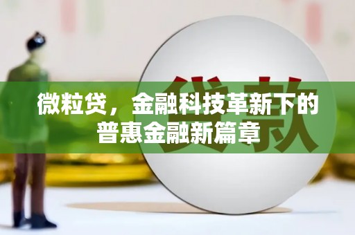 徐水微粒贷，金融科技革新下的普惠金融新篇章