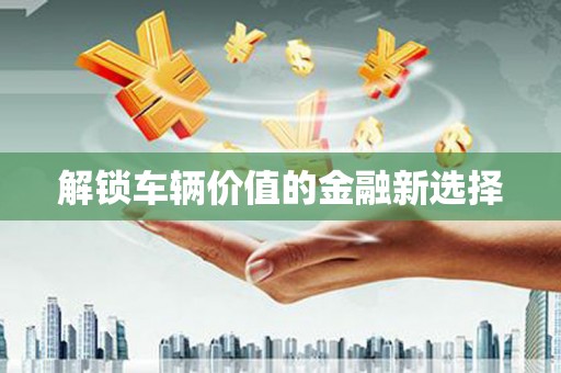 徐水解锁车辆价值的金融新选择