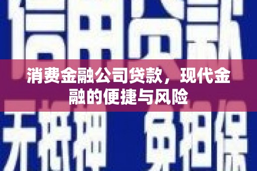 徐水消费金融公司贷款，现代金融的便捷与风险