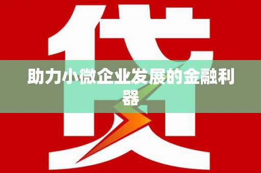 徐水助力小微企业发展的金融利器