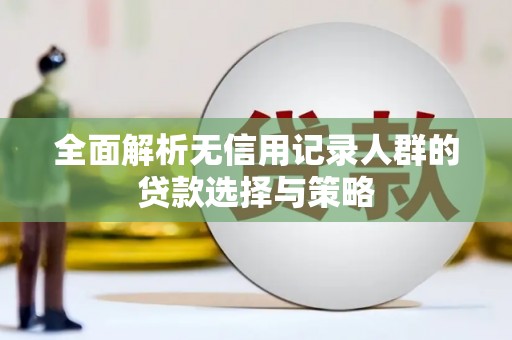 徐水全面解析无信用记录人群的贷款选择与策略