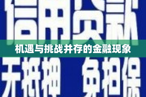 徐水机遇与挑战并存的金融现象